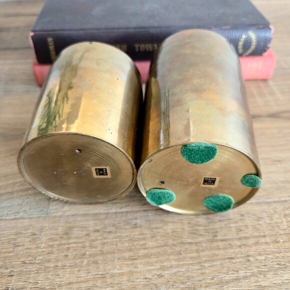 Set of 2 Midcentury Modern brass candleholder - Picture 5 of 5